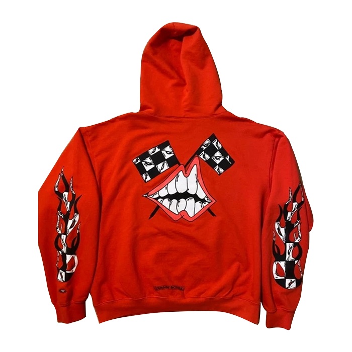 Chrome Hearts Art Besel Hoodie- Red-Back