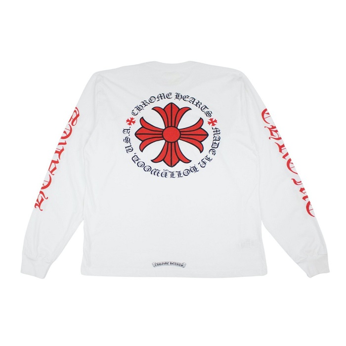 Chrome Hearts Made in Hollywood Plus Cross Long Sleeve – White