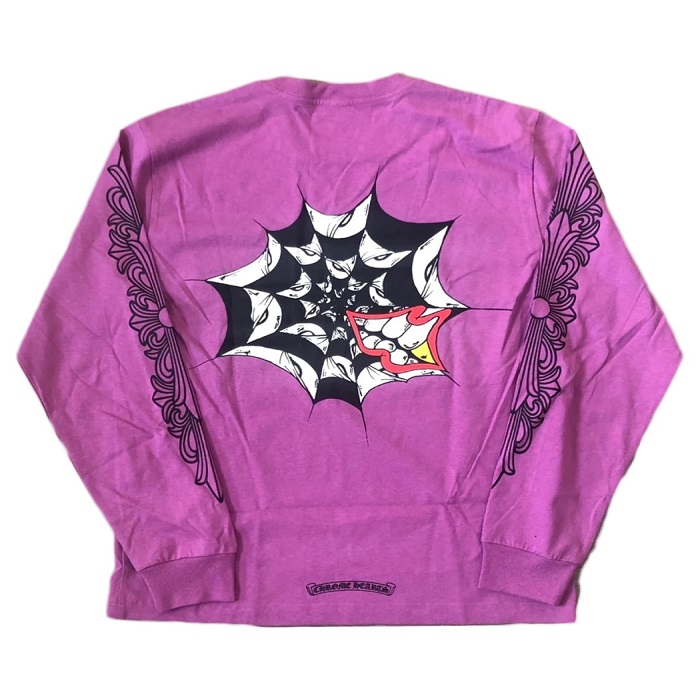 Chrome Hearts Matty Boy Spider Web Long Sleeve – Purple