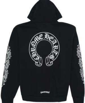 Chrome Hearts Horse Shoe Floral Hoodie – Black