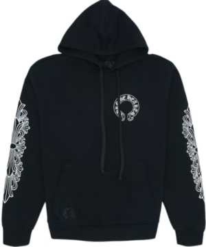 Chrome Hearts Horse Shoe Floral Hoodie – Black