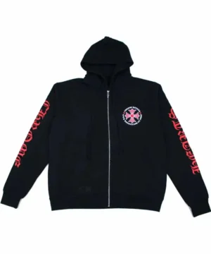 Chrome Hearts Made In Hollywood Plus Cross Zip Up Hoodie – Black