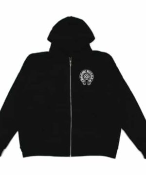 Chrome Hearts Malibu Exclusive Horse Shoe Zip Up Hoodie – Black