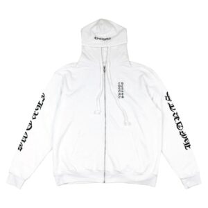 Chrome Hearts Vertical Logo FU Hood Zip Up Hoodie