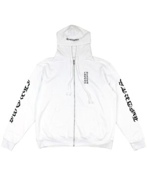 Chrome Hearts Vertical Logo FU Hood Zip Up Hoodie