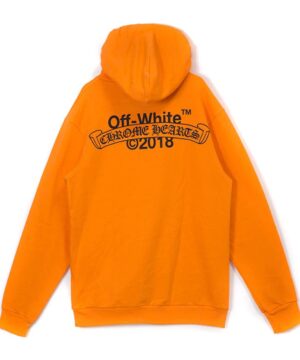 Off-White x Chrome Hearts 2018 Orange Hoodie