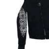 RARE Chrome Hearts Floral Cross Track Jacket Black Zip Up