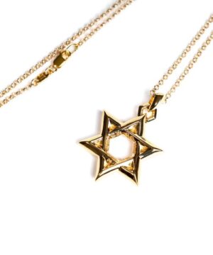 22K Gold Star of David Pendant