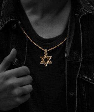 22K Gold Star of David Pendant