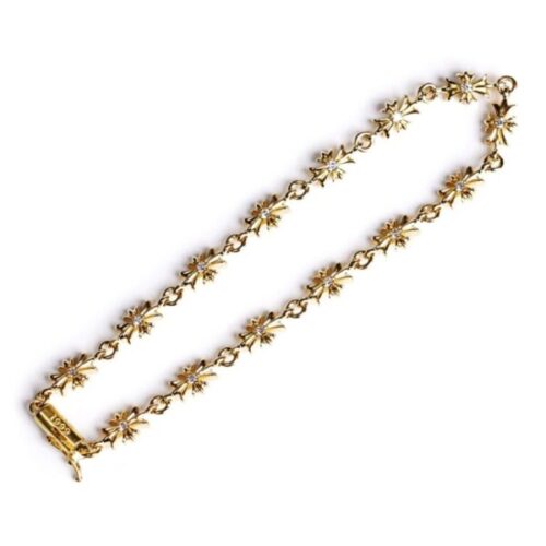 22K Gold Tiny E CH Plus Bracelet