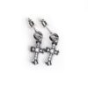 CH Cross Baby Fat Stud Pierce With Pave Diamond