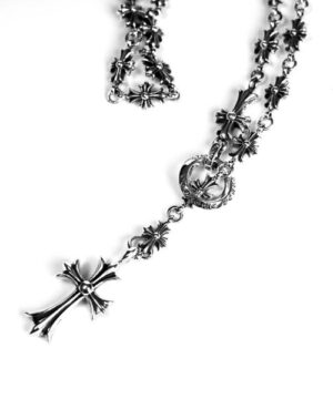 CH Cross and Babyfat Charm With Tiny E CH Plus Chalk Chain