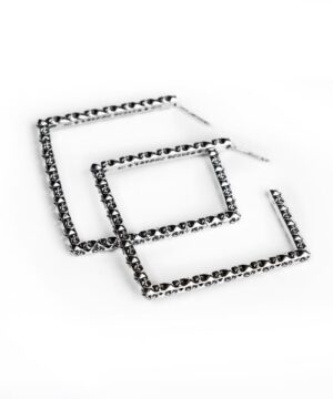 CH Plus Square Hoop Earrings