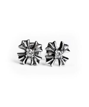 CH Plus Stud Earrings With Diamonds