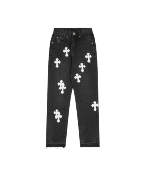 CHROME HEARTS DENIM CROSS BLACK-WHITE