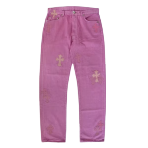 Chrome Hearts Denim Pink Jeans