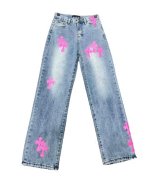 Chrome Hearts Denim Pink Women’s Jeans