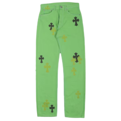 Chrome Hearts Denim Slime Green Jeans