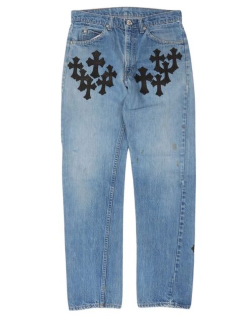 Chrome Hearts Levi’s Cross Patch Jeans – Blue