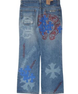 Chrome Hearts Levi’s Stencil Cross Patch Jeans