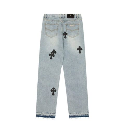 Chrome Hearts Light Blue Jeans