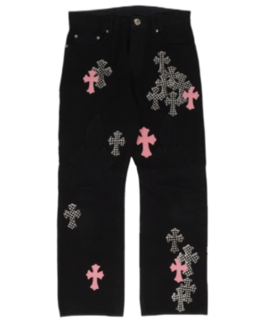 Chrome Hearts Multi Color Cross Jeans