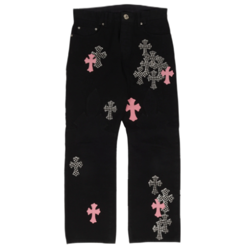 Chrome Hearts Multi Color Cross Jeans