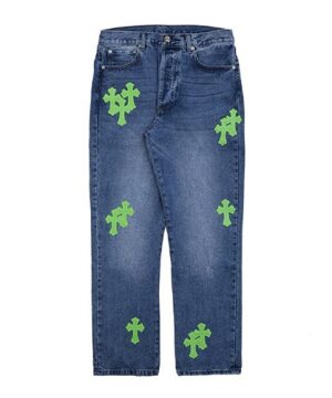 Firmranch Applique Cross Chrome Hearts Pants