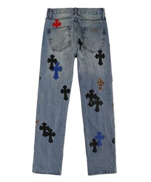 Firmranch Leather Leopard Cross Pants