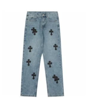 Lemandik Straight Leg Jeans Cross Patch